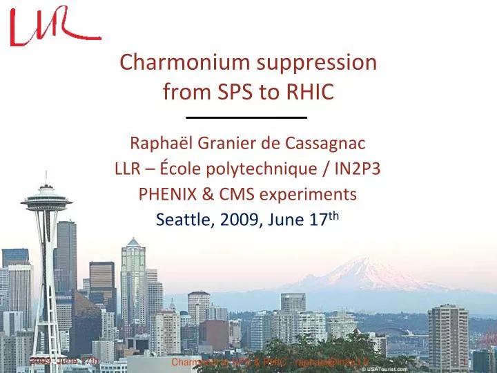 charmonium suppression from sps to rhic