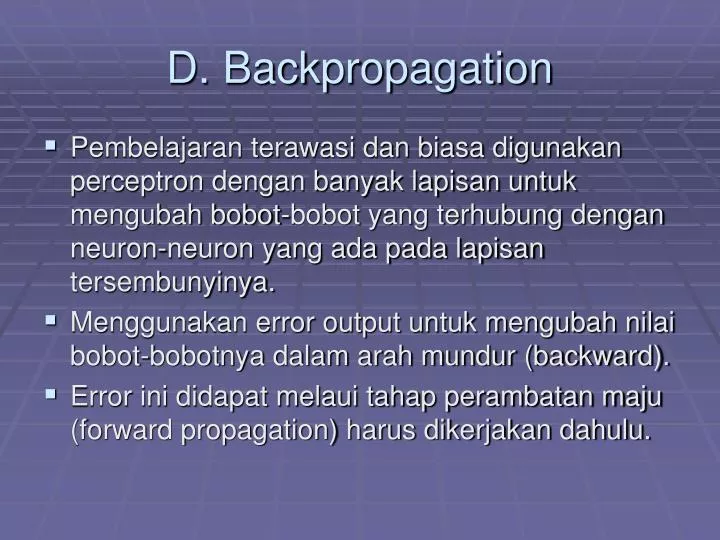 d backpropagation