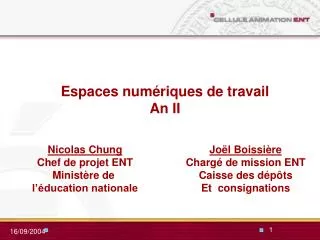 espaces num riques de travail an ii