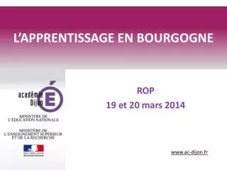 l apprentissage en bourgogne