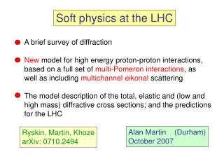 Soft physics at the LHC