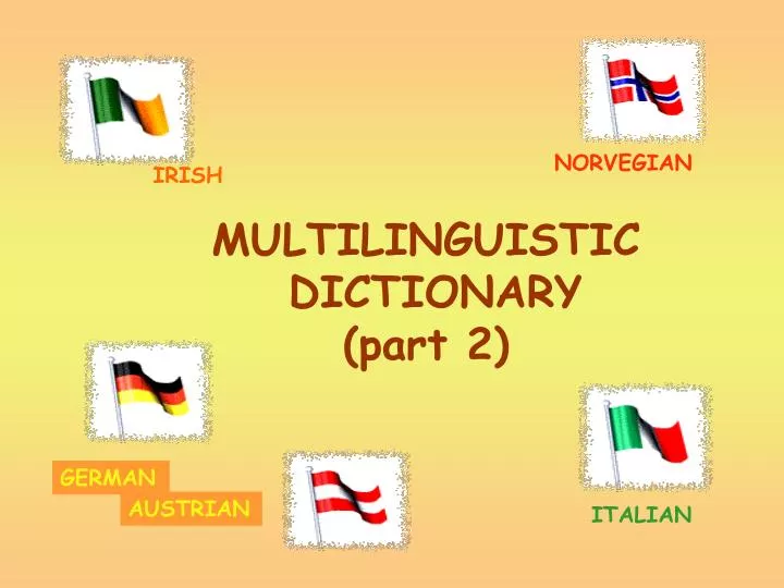 multilinguistic dictionary part 2