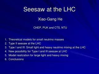 Seesaw at the LHC