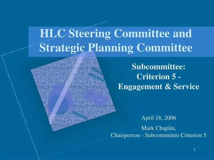 hlc steering committee and strategic planning committee