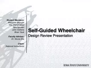 Self-Guided Wheelchair Design Review Presentation
