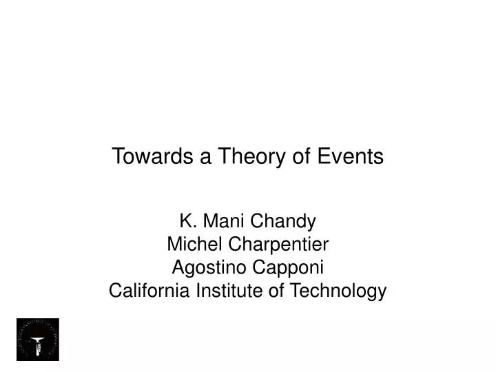 towards a theory of events