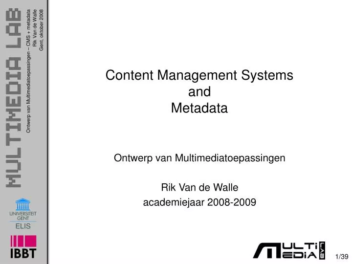 content management systems and metadata