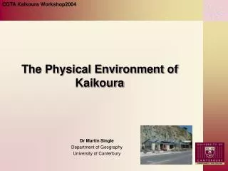The Physical Environment of Kaikoura