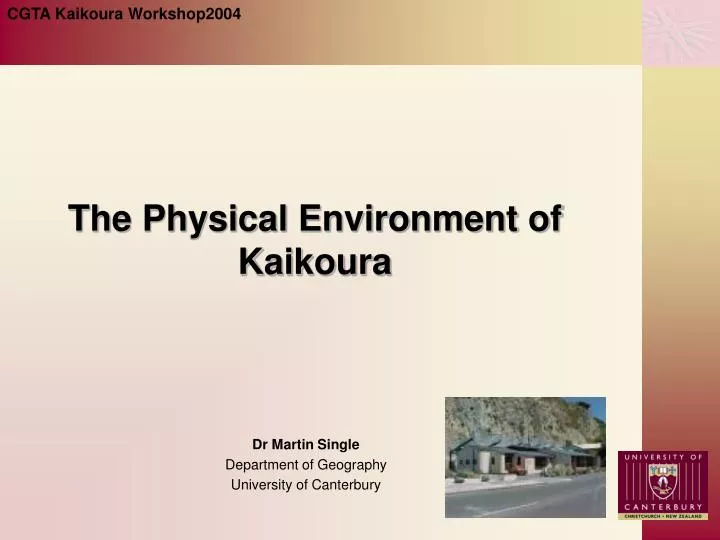 the physical environment of kaikoura