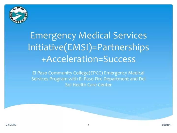 emergency medical services initiative emsi partnerships acceleration success
