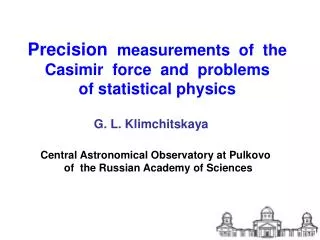 Precision measurements of the Casimir force and problems of statistical physics