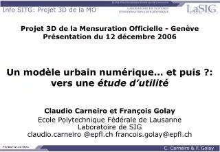 un mod le urbain num rique et puis vers une tude d utilit