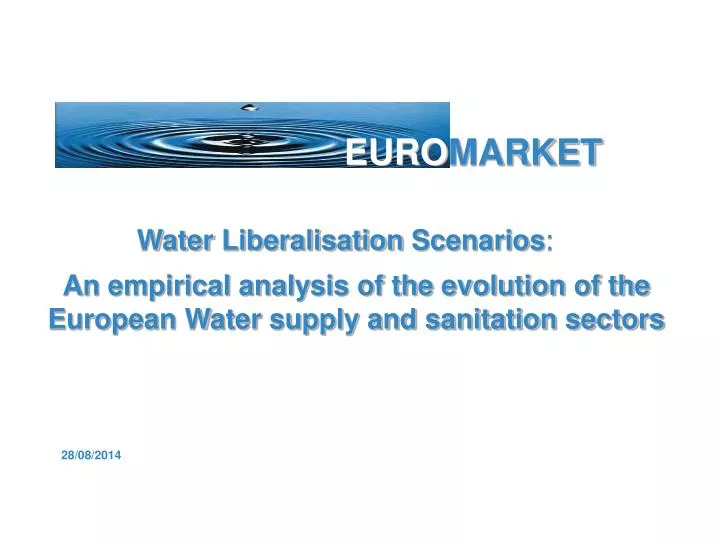 water liberalisation scenarios