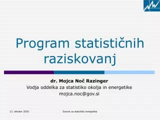 program statisti nih raziskovanj