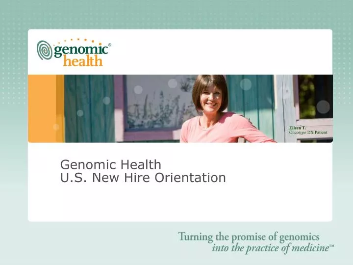 genomic health u s new hire orientation