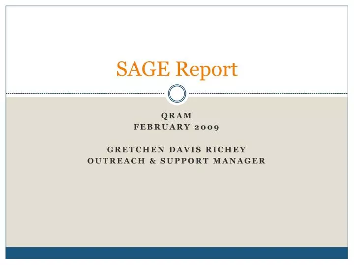 sage report