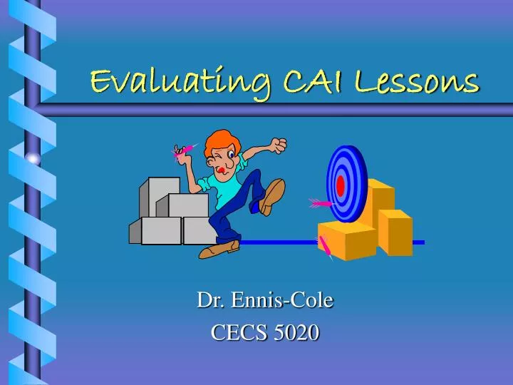 evaluating cai lessons