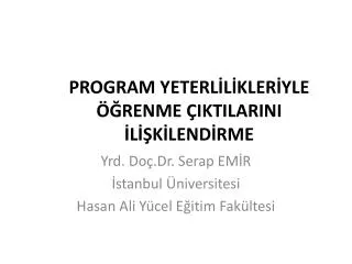 program yeterl l kler yle renme iktilarini l k lend rme