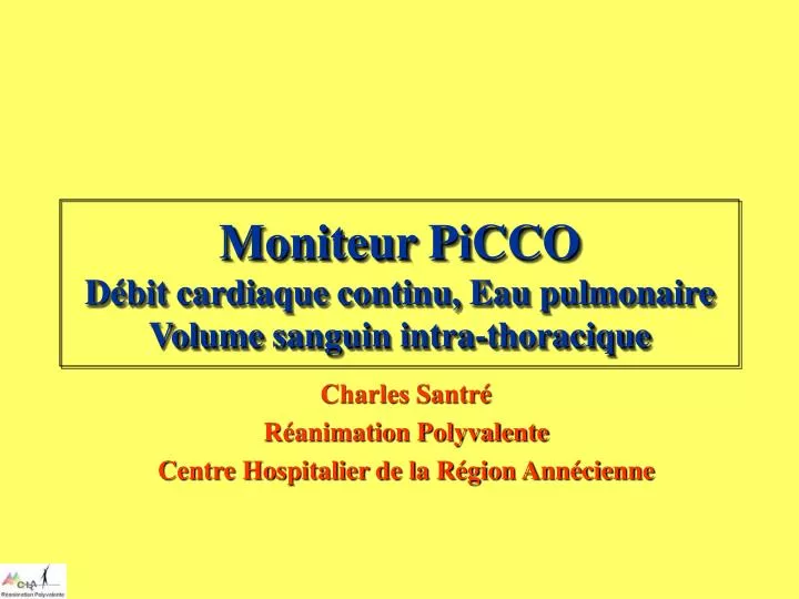 moniteur picco d bit cardiaque continu eau pulmonaire volume sanguin intra thoracique