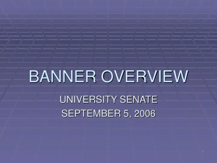 banner overview