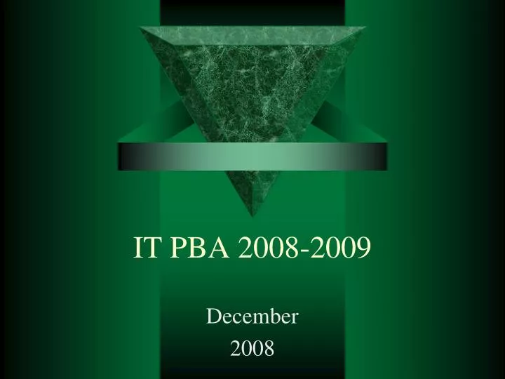 it pba 2008 2009
