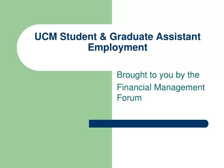 ucm student graduate assistant employment