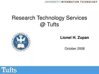 Research Technology Services @ Tufts