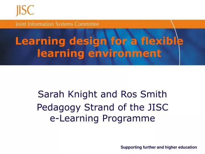 learning design for a flexible learning environment