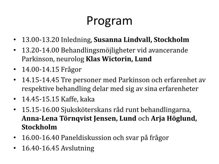 program