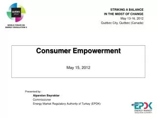 Consumer Empowerment May 15, 2012