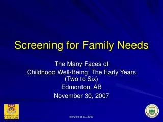 Screening for Family Needs
