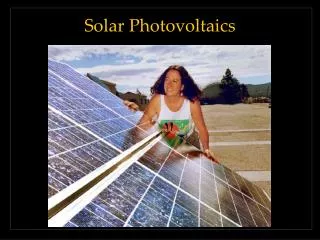 Solar Photovoltaics