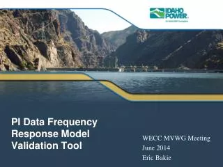 PI Data Frequency Response Model Validation Tool