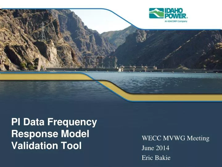 pi data frequency response model validation tool