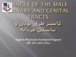 cancer of the male urinary and genital tracts