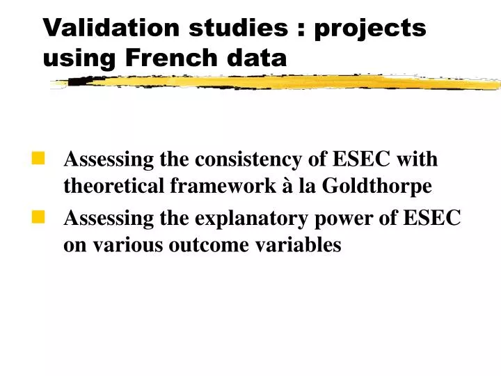 validation studies projects using french data