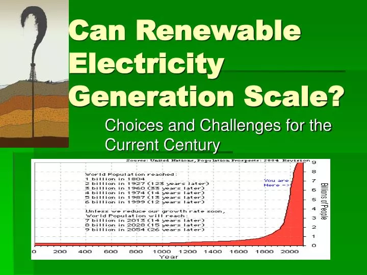 can renewable electricity generation scale