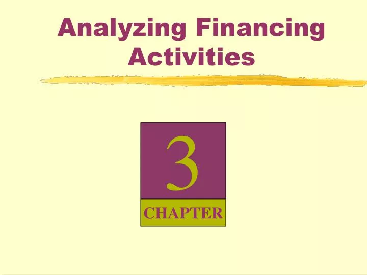 analyzing financing activities