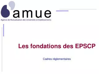 les fondations des epscp