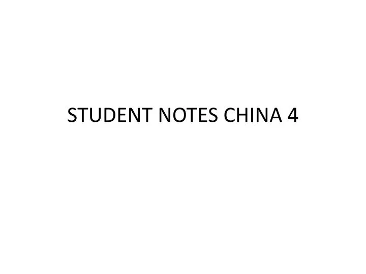 student notes china 4