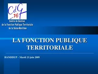 la fonction publique territoriale