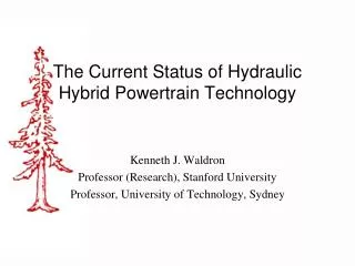 The Current Status of Hydraulic Hybrid Powertrain Technology
