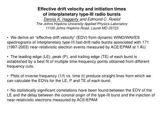 Effective drift velocity and initiation times of interplanetary type-III radio bursts
