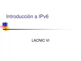introducci n a ipv6