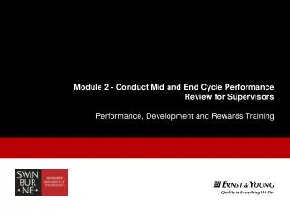 Module 2 - Conduct Mid and End Cycle Performance Review for Supervisors