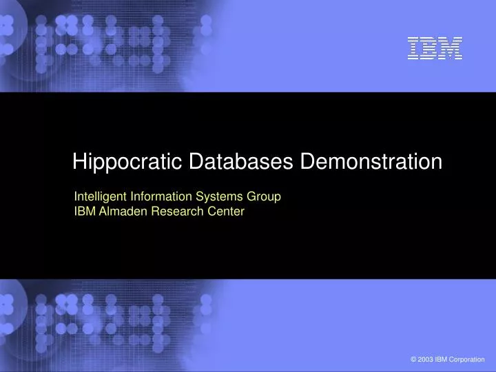 hippocratic databases demonstration