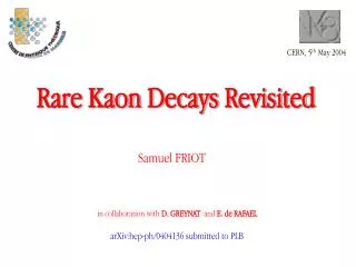 Rare Kaon Decays Revisited