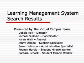 Learning Management System Search Results