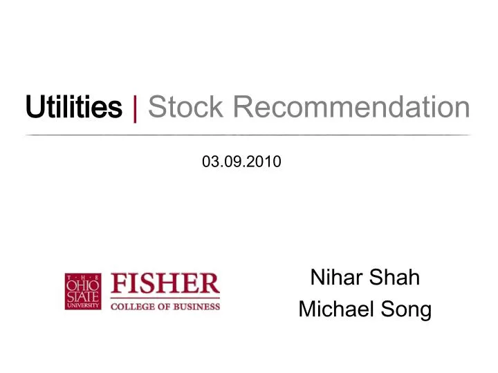 utilities stock recommendation