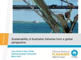Sustainability of Australian fisheries from a global perspective